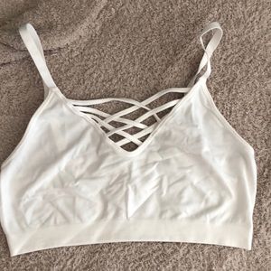 White detailed bralette